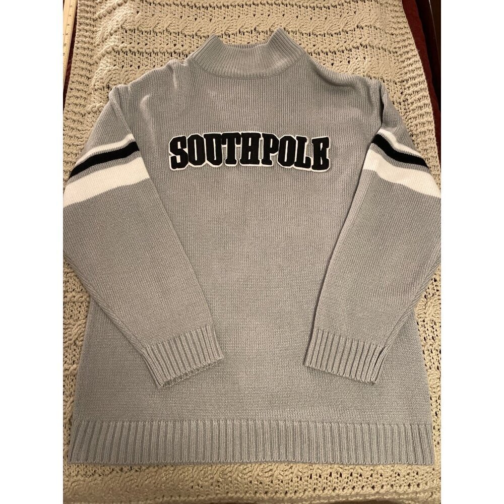 Southpole Authentic Collection Mens Sweater XL GRAY BLACK AND WHITE